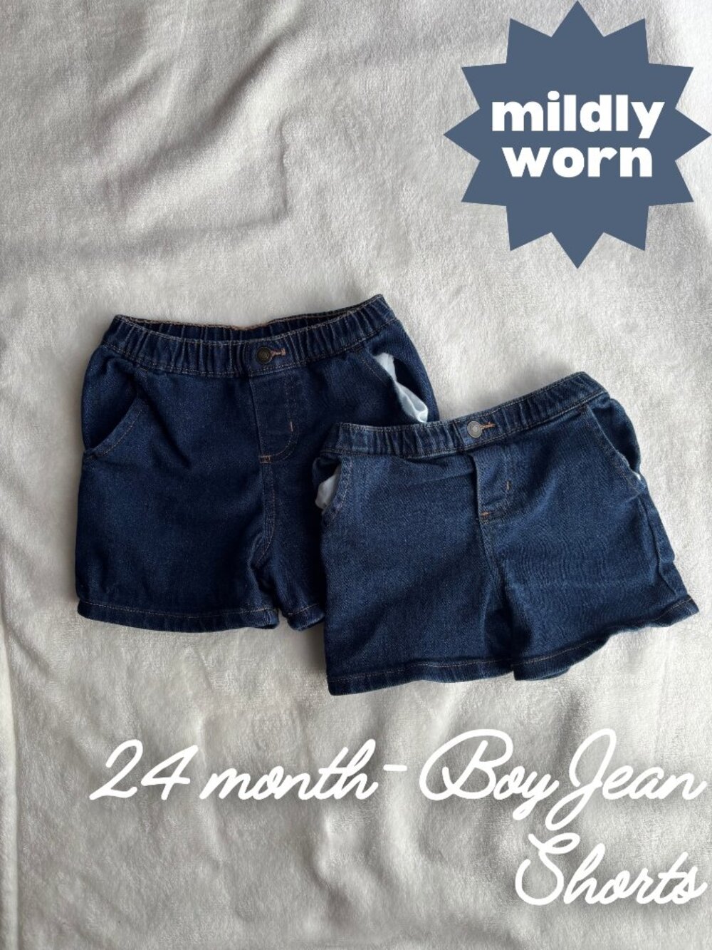Toddler Boy Jean Shorts 24 Months Bundle 2 Piece Denim Shorts